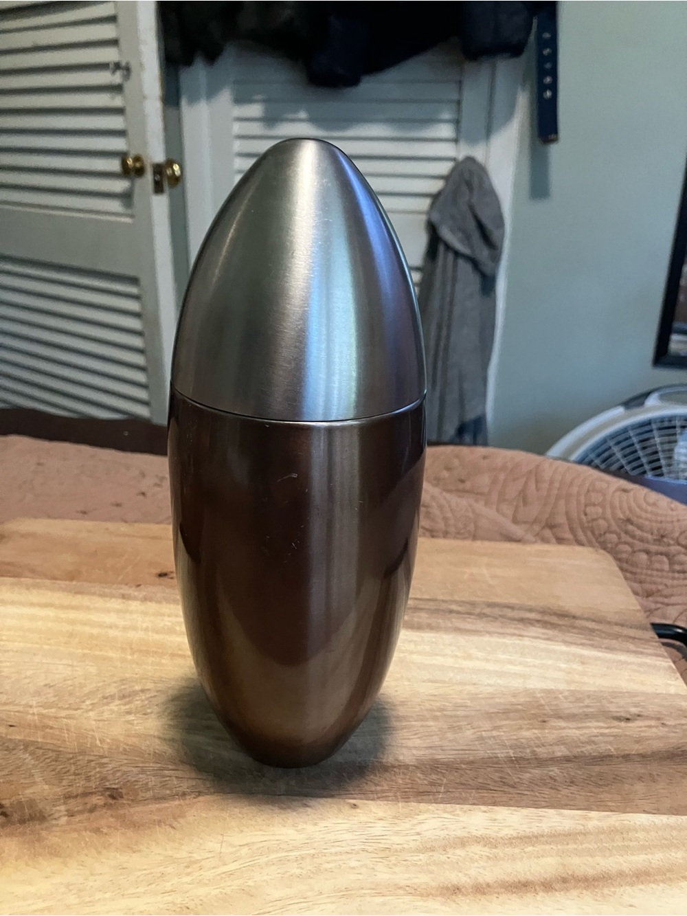 Bronze-Tone Brushed Stainless Steel Bullet Cocktail Shaker